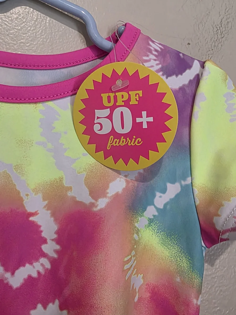The Children's Place Girls 18-24M 2pc UPF 50+ Tie Dye Swim Set Retro Colorful